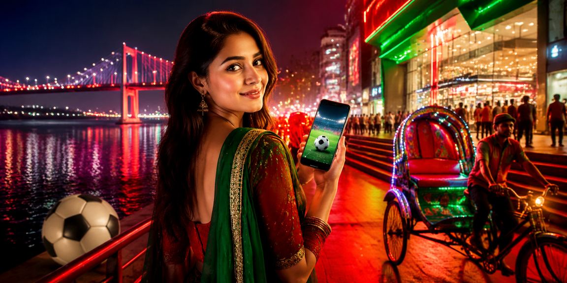 ঢাকায় লাল-সবুজ পোশাকের ফুটবল সমর্থক বেটিং উপভোগ করছেন