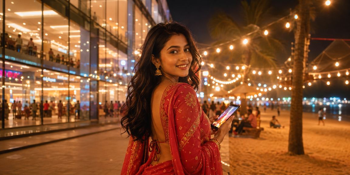 গাজীপুরে সমুদ্র সৈকতে মোবাইলে ক্যাসিনো গেম বিশ্লেষণ করছেন একজন ব্যবহারকারী